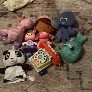 Bundle of baby toys.